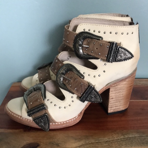 ❌sold❌Boots by Steven Violet White Multi Style Heels Sandals  8 cowgirlcore - Picture 3 of 8